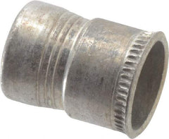 Made in USA - M6x1.00 Metric Coarse, Cadmium-Plated, Aluminum Knurled Rivet Nut Inserts - 0.76mm to 2.29mm Grip, 9.53mm Drill Size, 10.16mm Body Diam - USA Tool & Supply