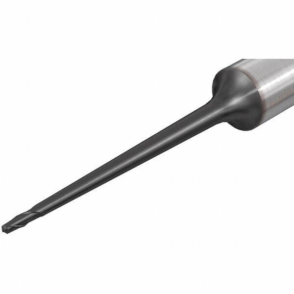 Iscar - 2mm Diam, 4mm LOC, 2 Flute Solid Carbide Ball End Mill - TiAlN Finish, Single End, 60mm OAL, 6mm Shank Diam, Spiral Flute - USA Tool & Supply