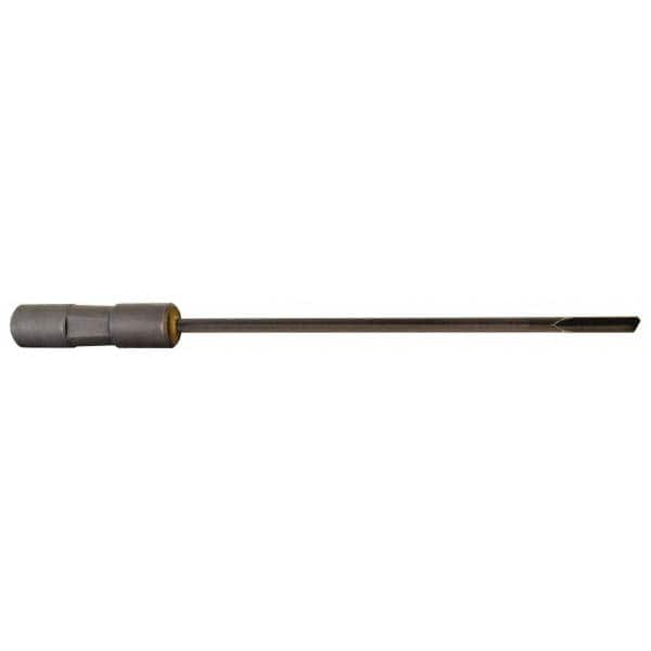 Made in USA - 25/64", 18" Flute Length, 19" Depth of Cut, Carbide-Tipped Shank, Single Flute Gun Drill - USA Tool & Supply