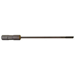 Made in USA - 15/32", 12" Flute Length, 13" Depth of Cut, Carbide-Tipped Shank, Single Flute Gun Drill - USA Tool & Supply