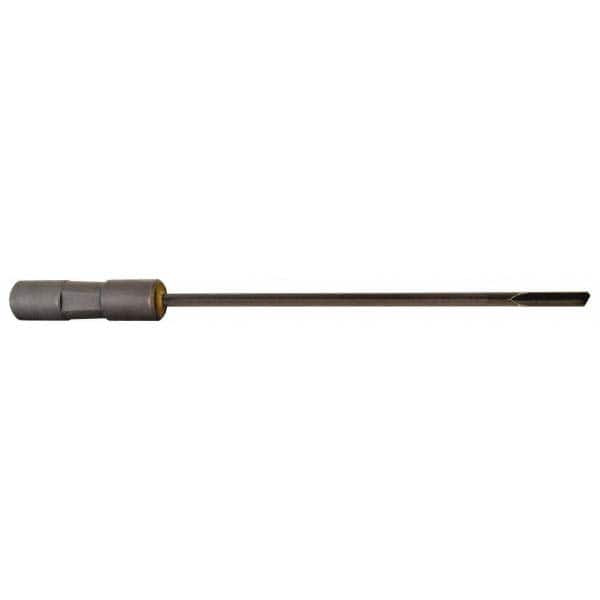 Made in USA - #33, 8" Flute Length, 7" Depth of Cut, Carbide-Tipped Shank, Single Flute Gun Drill - USA Tool & Supply