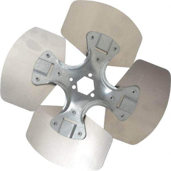 Made in USA - 10" Blade Diam, Commercial Fan Blade - Clockwise Rotation, 4 Blades - USA Tool & Supply