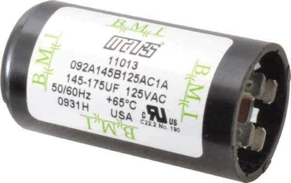 Value Collection - 145-175 Microfarad Motor Capacitor - 110/125 Volts - USA Tool & Supply