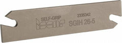 Iscar - 1.0236" Blade Height, 0.1575" Blade Width, 4.3307" OAL, Right Hand Cut, Double End Indexable Cut-Off Blade - SGIH Blade, Self Grip Series - USA Tool & Supply