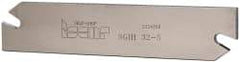 Iscar - 1.2598" Blade Height, 0.1575" Blade Width, 5.9055" OAL, Right Hand Cut, Double End Indexable Cut-Off Blade - SGIH Blade, Self Grip Series - USA Tool & Supply