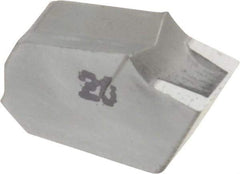Iscar - GTN5 IC20 Grade, 0.2008" Cutting Width, Carbide Cutoff Insert - 0° Neutral Lead Angle, 0.011" Cnr Rad, Single End - USA Tool & Supply