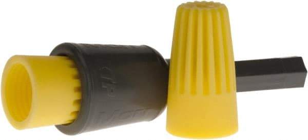 Thomas & Betts - 1, 14 + & 2, 18 to 1, 10 + 2, 14 AWG, 600 Volt, Corrosion Resistant, Standard Twist on Wire Connector - Yellow - USA Tool & Supply