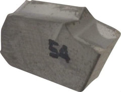 Iscar - GTR4 IC54 Grade, 0.1614" Cutting Width, Carbide Cutoff Insert - 4° Right Hand Lead Angle, 0.0094" Cnr Rad, Single End - USA Tool & Supply