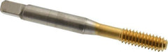 OSG - 1/4-20 UNC H7 Thread Limit Bottoming Thread Forming Tap - Cobalt, TiN Finish, 2-1/2" OAL, 1" Thread Length, Right Hand Thread, Series HY-PRO NRT - Exact Industrial Supply