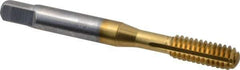 OSG - 1/4-20 UNC H8 Thread Limit Bottoming Thread Forming Tap - Cobalt, TiN Finish, 2-1/2" OAL, 1" Thread Length, Right Hand Thread, Series HY-PRO NRT - USA Tool & Supply