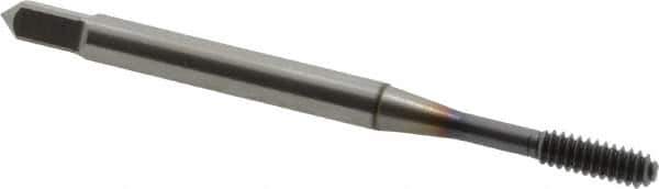 OSG - #4-40 UNC H5 Thread Limit Bottoming Thread Forming Tap - Cobalt, TiCN Finish, 1-7/8" OAL, 9/16" Thread Length, Right Hand Thread, Series HY-PRO NRT - USA Tool & Supply