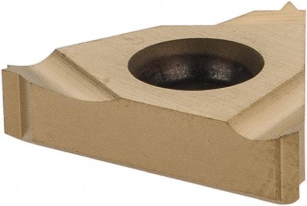 Carmex - 16IR Internal Right Hand 24 UN Laydown Threading Insert - Grade P25C, TiN Coated Carbide - USA Tool & Supply