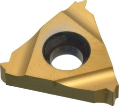 Carmex - 16ER External Right Hand 18 UN Laydown Threading Insert - Grade P25C, TiN Coated Carbide - USA Tool & Supply