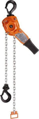 CM - 2,000 Lb Lifting Capacity, 10' Lift Height, Lever Hoist - Made from Chain, 44 Lb Avg Pull to Lift Rated Load, 1 Chain - USA Tool & Supply