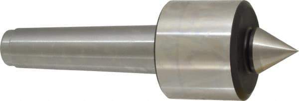 Royal Products - MT4 Taper Shank, 2.45" Head Diam 5,740 Lb Capacity Live Center - 4,500 Max RPM, 2.03" Head Length, 1-1/8" Point Diam, 1-3/16" Point Len, 750 Lb Max Workpc, 7-11/16" OAL, Standard Point - USA Tool & Supply