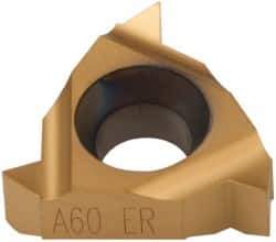 Carmex - 11ER External Right Hand 48-16 Partial Profile 60° Laydown Threading Insert - Grade P25C, TiN Coated Carbide - USA Tool & Supply