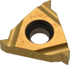 Carmex - 16ER External Right Hand 48-16 Partial Profile 60° Laydown Threading Insert - Grade P25C, TiN Coated Carbide - USA Tool & Supply