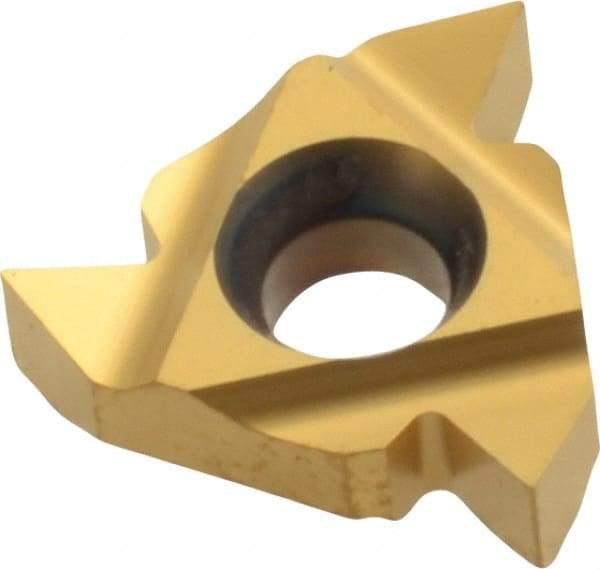 Carmex - 16ER External Right Hand 48-8 Partial Profile 60° Laydown Threading Insert - Grade P25C, TiN Coated Carbide - USA Tool & Supply