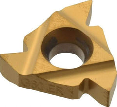 Carmex - 16ER External Right Hand 14-8 Partial Profile 60° Laydown Threading Insert - Grade P25C, TiN Coated Carbide - USA Tool & Supply