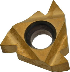 Carmex - 16IR Internal Right Hand 14-8 Partial Profile 60° Laydown Threading Insert - Grade P25C, TiN Coated Carbide - USA Tool & Supply