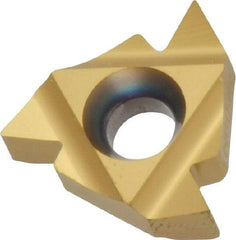 Carmex - 22IR Internal Right Hand 7-5 Partial Profile 60° Laydown Threading Insert - Grade MXC, TiN Coated Carbide - USA Tool & Supply