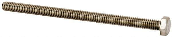 Value Collection - 5/16-18 UNC, 5" Length Under Head Hex Head Cap Screw - Fully Threaded, Grade 316 Stainless Steel, Uncoated, 1/2" Hex - USA Tool & Supply
