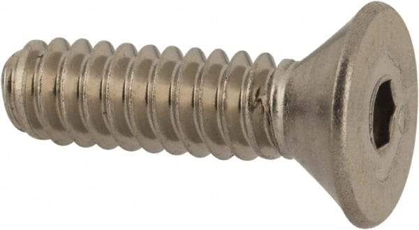 Value Collection - #6-32 UNC Hex Socket Drive, 82° Flat Screw - Grade 316 Stainless Steel, 1/2" OAL - USA Tool & Supply