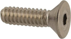 Value Collection - #6-32 UNC Hex Socket Drive, 82° Flat Screw - Grade 316 Stainless Steel, 1/2" OAL - USA Tool & Supply