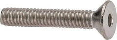 Value Collection - #8-32 UNC Hex Socket Drive, 82° Flat Screw - Grade 316 Stainless Steel, 1" OAL - USA Tool & Supply