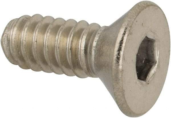 Value Collection - #10-24 UNC Hex Socket Drive, 82° Flat Screw - Grade 316 Stainless Steel, 1/2" OAL - USA Tool & Supply