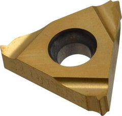 Carmex - 16ER External Right Hand 24 UN Laydown Threading Insert - Grade MXC, TiN Coated Carbide - USA Tool & Supply