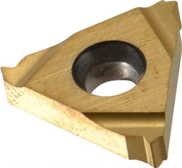 Hertel - 16IR Internal Right Hand ISO Laydown Threading Insert - Grade HG330TR, TiN Coated Carbide, 3/8" Inscribed Circle - USA Tool & Supply