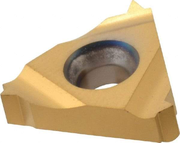 Carmex - 16IR Internal Right Hand 14 UN Laydown Threading Insert - Grade MXC, TiN Coated Carbide - USA Tool & Supply