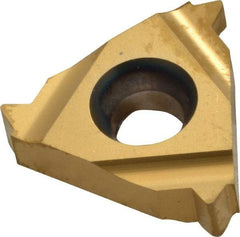 Carmex - 16ER External Right Hand 12 UN Laydown Threading Insert - Grade MXC, TiN Coated Carbide - USA Tool & Supply
