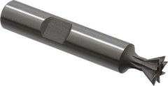 Keo - 3/8" Diam x 3/16" Width of Cut, 60° Included Angle, High Speed Steel Dovetail Cutter - 3/8" Shank Diam, 2-1/8" Overall Length, Weldon Flat, Uncoated - USA Tool & Supply