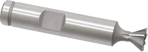 Keo - 3/8" Diam x 3/16" Width of Cut, 60° Included Angle, Cobalt Dovetail Cutter - 3/8" Shank Diam, 2-1/8" Overall Length, Weldon Flat, Uncoated - USA Tool & Supply
