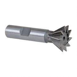 Keo - 1" Diam x 7/16" Width of Cut, 60° Included Angle, Cobalt Dovetail Cutter - 1/2" Shank Diam, 2-1/2" Overall Length, Weldon Flat, Uncoated - USA Tool & Supply