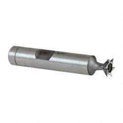 Keo - 3/8" Diam x 1/8" Width of Cut, 45° Included Angle, Cobalt Dovetail Cutter - 3/8" Shank Diam, 2" Shank Length, 2-1/8" Overall Length, Weldon Flat, Uncoated - USA Tool & Supply
