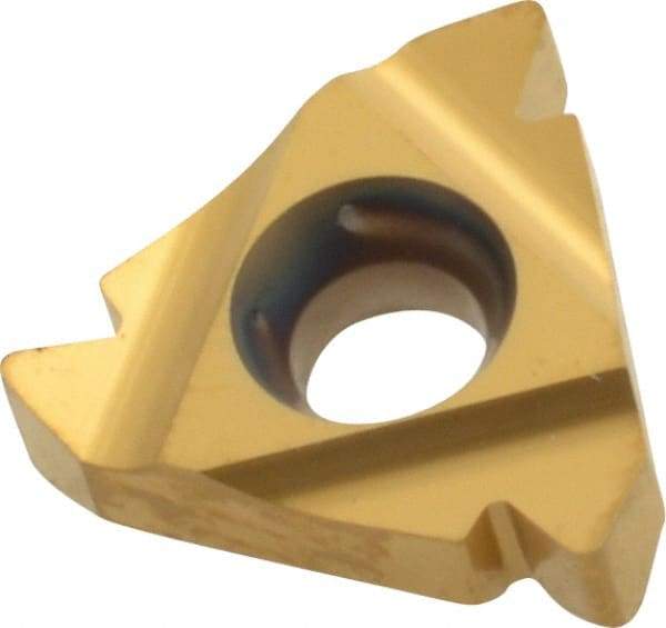 Carmex - 16ER External Right Hand 8 UN Laydown Threading Insert - Grade MXC, TiN Coated Carbide - USA Tool & Supply