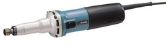 Makita - 1/4 Inch Collet, 7,000 to 28,000 RPM, Straight, Electric Die Grinder - 120 Volt, 6.6 Amp - USA Tool & Supply