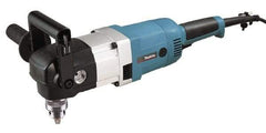 Makita - 1/2" Keyed Chuck, 300 & 1,200 RPM, Angled Handle Electric Drill - 10 Amps, 115 Volts, Reversible, Includes Chuck Key, Drill Chuck, Hex Wrench, Key Holder, Side Handle, Tool Case - USA Tool & Supply