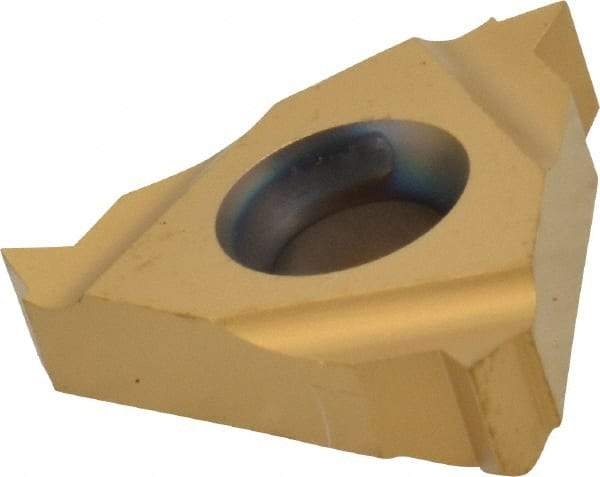 Carmex - 16ER External Right Hand 14 NPT Laydown Threading Insert - Grade MXC, TiN Coated Carbide - USA Tool & Supply