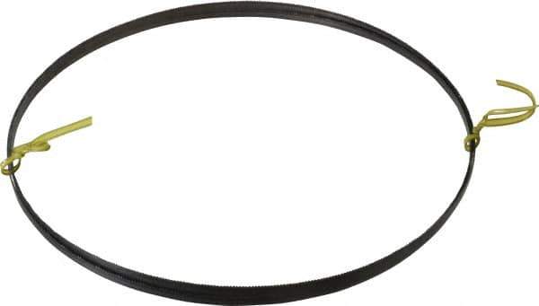 Starrett - 18 TPI, 7' 9" Long x 1/4" Wide x 0.025" Thick, Welded Band Saw Blade - Carbon Steel, Toothed Edge, Raker Tooth Set, Flexible Back, Contour Cutting - USA Tool & Supply