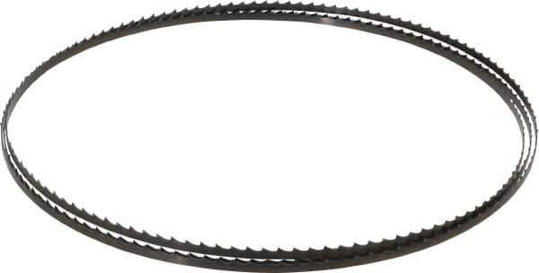 Starrett - 4 TPI, 7' 8" Long x 1/4" Wide x 0.025" Thick, Welded Band Saw Blade - Carbon Steel, Toothed Edge, Raker Tooth Set, Flexible Back, Contour Cutting - USA Tool & Supply