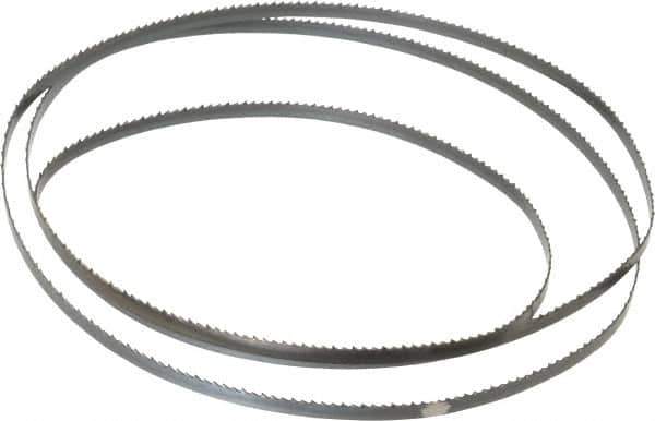 Starrett - 10 TPI, 4' 8-1/2" Long x 1/4" Wide x 0.025" Thick, Welded Band Saw Blade - Carbon Steel, Toothed Edge, Raker Tooth Set, Flexible Back, Contour Cutting - USA Tool & Supply