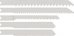 DeWALT - 15 Piece, 3" to 4" Long, 5 to 12 Teeth per Inch, Bi-Metal Jig Saw Blade Set - Toothed Edge, U-Shank - USA Tool & Supply