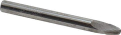 Accupro - 15° Taper Angle per Side, 3/16" Small End Diam, 5/16" LOC, Solid Carbide 2 Flute Tapered Ball End Mill - 2-1/2" OAL, 5/16" Shank Diam, Spiral Flute - USA Tool & Supply