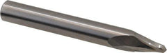 Accupro - 10° Taper Angle per Side, 3/16" Small End Diam, 7/16" LOC, Solid Carbide 2 Flute Tapered Ball End Mill - 2-1/2" OAL, 5/16" Shank Diam, Spiral Flute - USA Tool & Supply