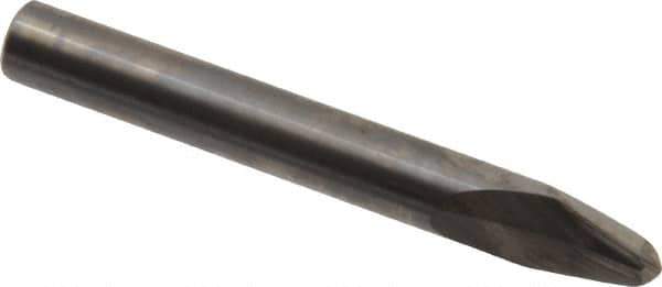 Accupro - 10° Taper Angle per Side, 7/32" Small End Diam, 0.366" LOC, Solid Carbide 2 Flute Tapered Ball End Mill - 2-1/2" OAL, 5/16" Shank Diam, Spiral Flute - USA Tool & Supply