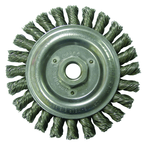 6" Diameter - 5/8-11" Arbor Hole - Stringer Bead Twist Steel Wire Straight Wheel - USA Tool & Supply